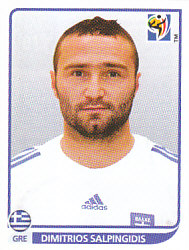 Dimitris Salpingidis Greece samolepka Panini World Cup 2010 #178